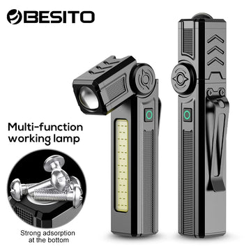 Multi-functional portable work light Rotating work light lighting magnetic repair light USB charging repair light super bright