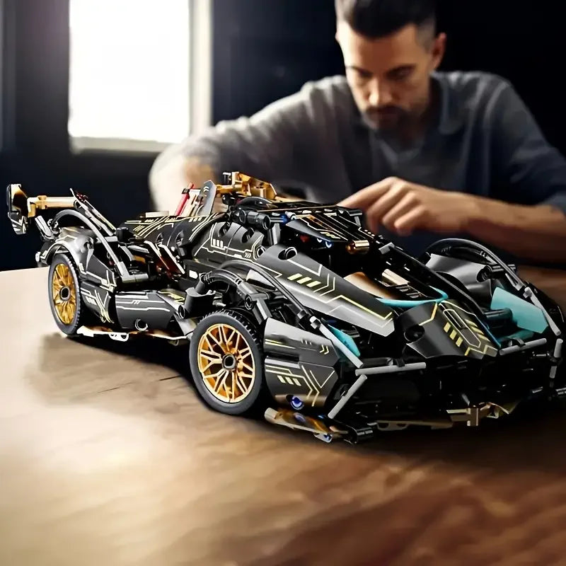 Black and Gold Racing Car Building Set CP1082 - main view