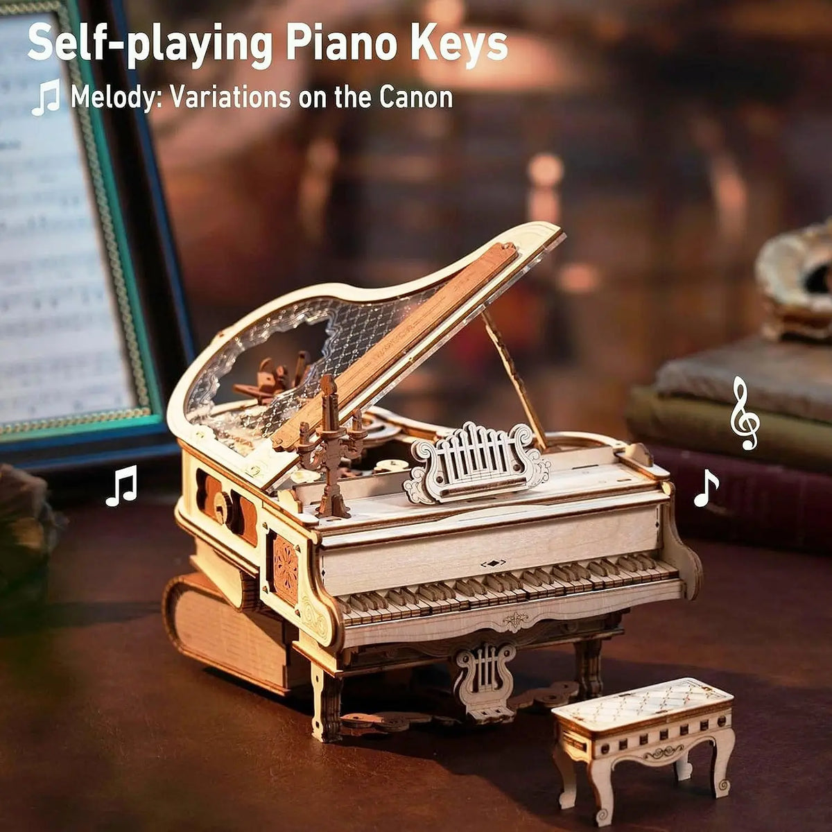 Magic Piano Mechanical Music Box Wooden Puzzle AMK81 - view 5