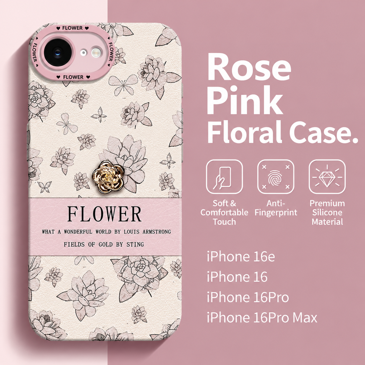 Sketched Flower iPhone Case