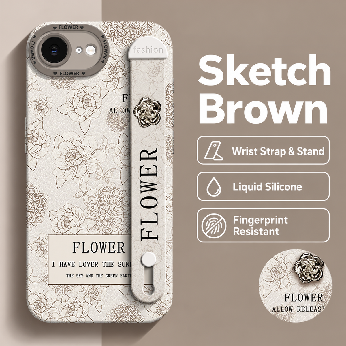 Sketched Flower iPhone Case