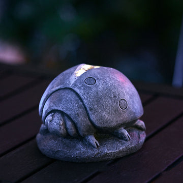 Solar Powered Beetle Garden Statue