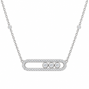 The Celina Sliding Three-Stone Necklace
