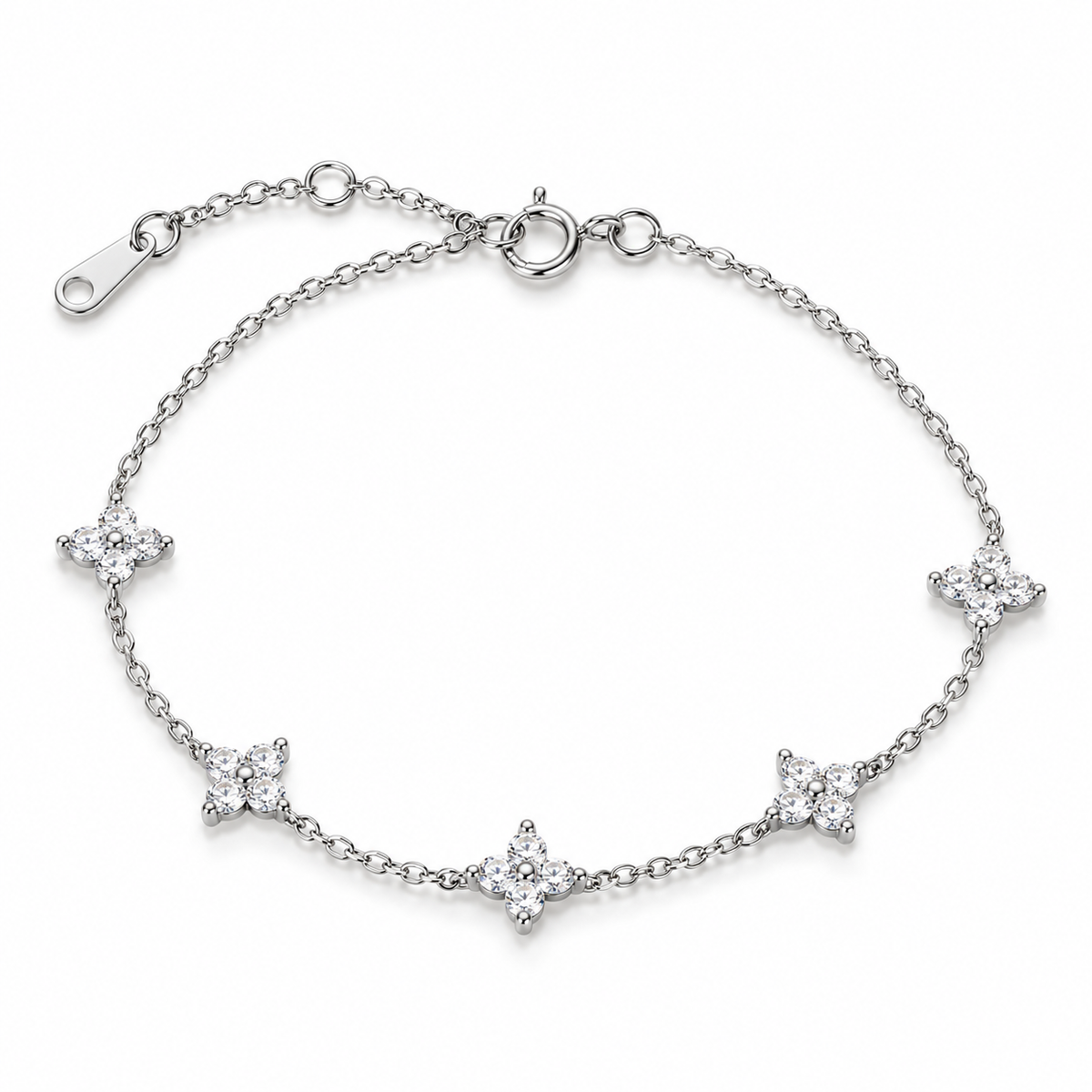 The Cloveria S925 Zircon Clover Bracelet