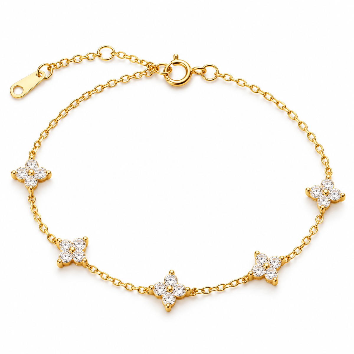 The Cloveria S925 Zircon Clover Bracelet