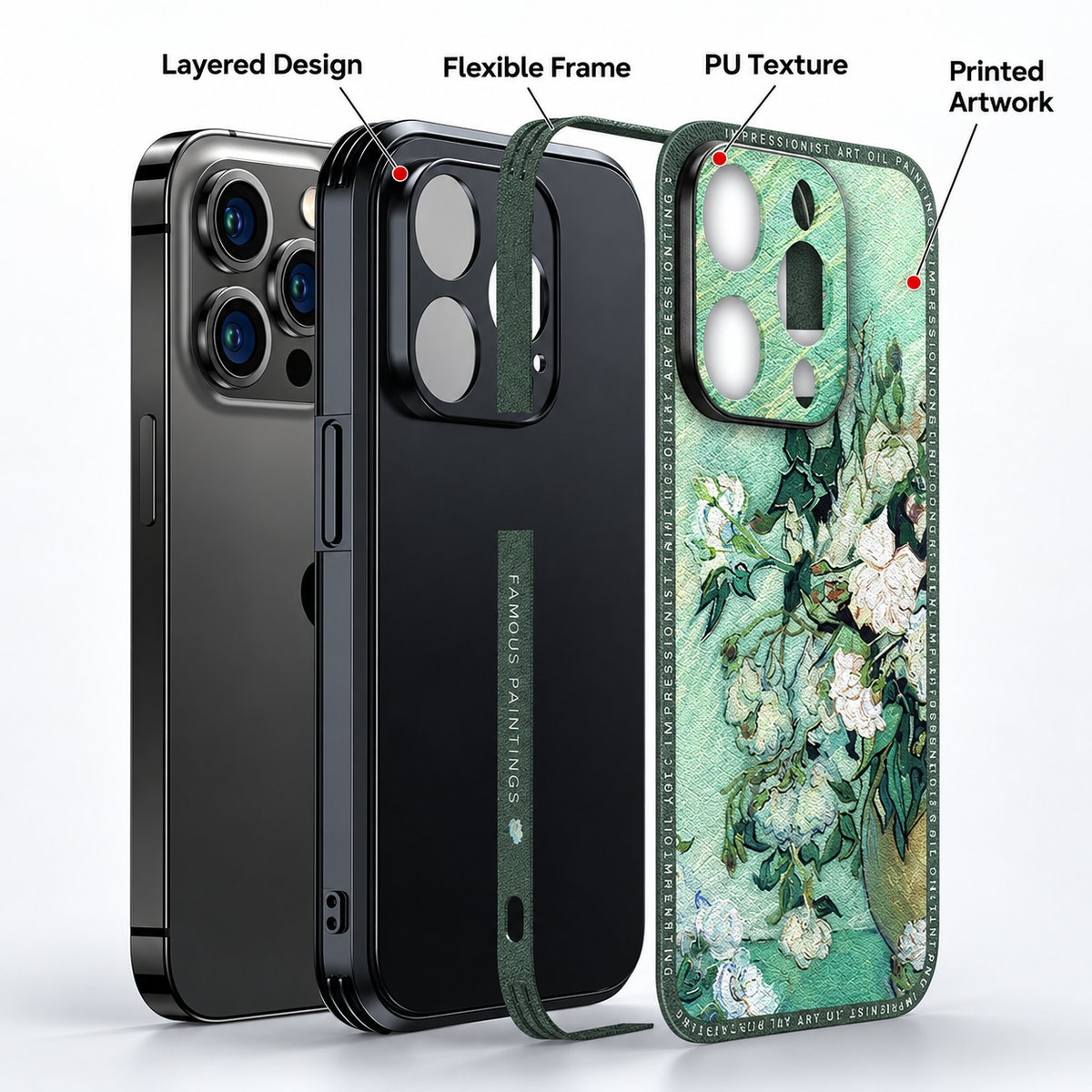 The Gallery 3D Lambskin Art iPhone Case