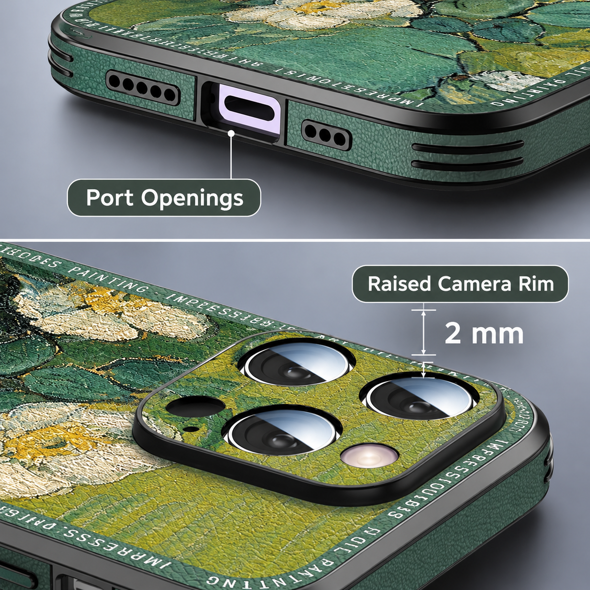 The Gallery 3D Lambskin Art iPhone Case