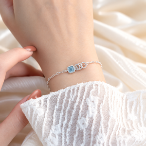 The Marina Aquamarine Square Bracelet