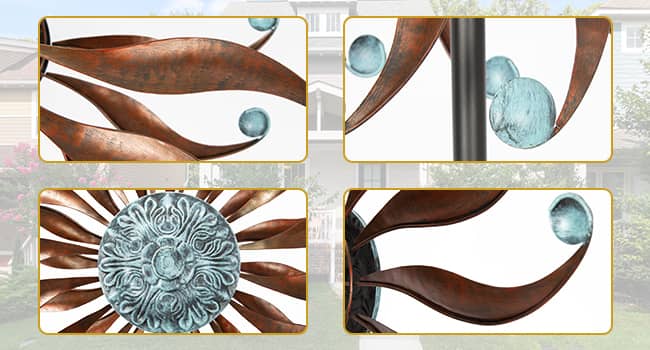 Garden Yard Large Vintage Metal Wind Spinner