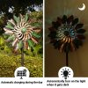 Lotus Design Wind Spinner Windmill with Solar Light