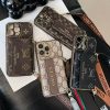 Classic Letter Crossbody Card Holder iPhone Case