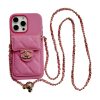 Crossbody Metal Buckle Leather iPhone Case