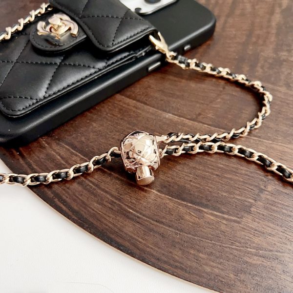 Crossbody Metal Buckle Leather iPhone Case