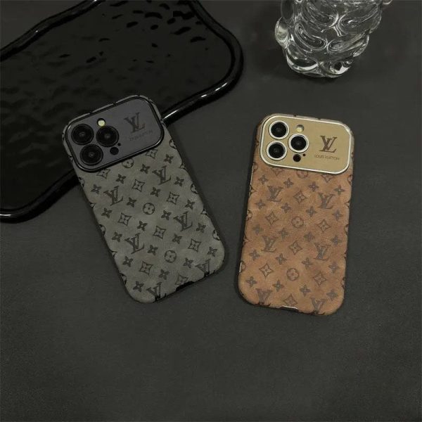 Classic Letters Leather iPhone Case