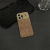 Classic Letters Leather iPhone Case