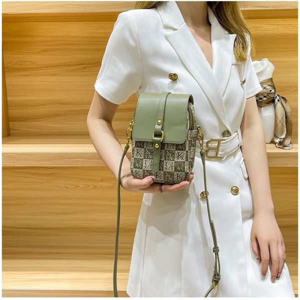 Mint Green Printed Crossbody Bag 9828