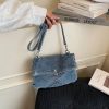 Retro Denim Shoulder Bag for Women – Large Capacity Commuter Envelope Bag