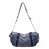 Trend Street Denim Commuter Bag Large Capacity Outdoor Travel Fitness