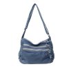 Plaid Denim Shoulder Bag for Women Spring Summer Large-Capacity Messenger Bag