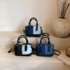 Contrasting Color Shell Bag Splicing Messenger Handbag
