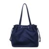 Retro Denim Drawstring Shoulder Bag for Commuting