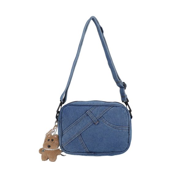 Denim Small Square Bag Versatile Shoulder Messenger Bag