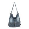 Large-Capacity Denim Backpack Daily Commuting Tote Bag