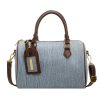 Vintage Boston Bag Denim Commuter Tote Women’s Shoulder Crossbody