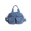 Trendy Large-Capacity Denim Messenger Bag for Women