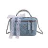 High-End Women’s Denim Rhombus Chain Handbag Messenger Bag