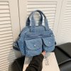 Trendy Large-Capacity Denim Messenger Bag for Women