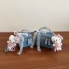 High-End Women’s Denim Rhombus Chain Handbag Messenger Bag