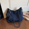 Miu Denim Dumpling Bag Large Capacity Shoulder Crossbody Retro Washed