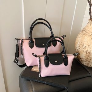 Simple Contrasting Nylon Cloth Bags, Dumpling Bags, Spring And Summer Versatility, Niche Hand-Held Fashionable Texture Shoulder Bags