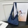 Retro Denim Croissant Messenger Bag Large Capacity Thickened Fabric