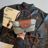 Rainbow Woven Straw Shoulder Bag Casual Crossbody Handbag