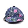 Denim Baseball Cap Messenger Bag with Earphones Storage