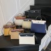 High-End Canvas Splicing Kelly Bag Large-Capacity Shoulder Bag