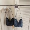 Large Capacity Denim Commuter Tote Bag
