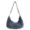 Retro Denim Dumpling Bag Large Capacity Shoulder Bag
