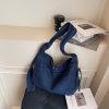Splicing Contrast Shoulder Bag Denim Messenger Large Capacity Pillow Bag