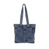Retro Denim Shoulder Bag Large Capacity Literary Casual Versatile Commuting Tote