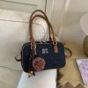 Miu Large-Capacity Square Denim Shoulder Bag
