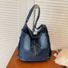 Large-Capacity Denim Backpack Daily Commuting Tote Bag