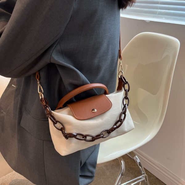 Retro Nylon Dragon Dumpling Shoulder Messenger Bag