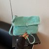 Retro Denim Shoulder Bag for Women – Large Capacity Commuter Envelope Bag