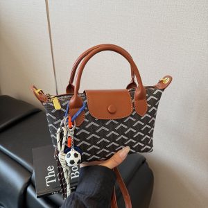 Retro Printed Dragon Bags Xiang Dumpling Bag Trade Tide Old Flower Premium Handbag Fashionable Versatile Shoulder Bag