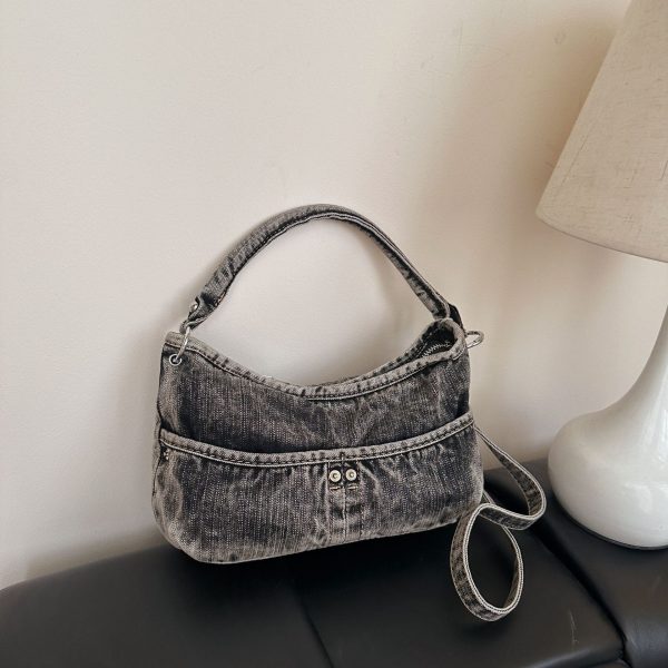 One Shoulder Messenger Bag Women’s Commuter Denim Handbag