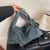 Large Capacity Denim Dumpling Bag Spice Girl Shoulder Bag