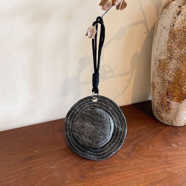 Creative Hat Change Mini Denim Headphones Storage Handbag